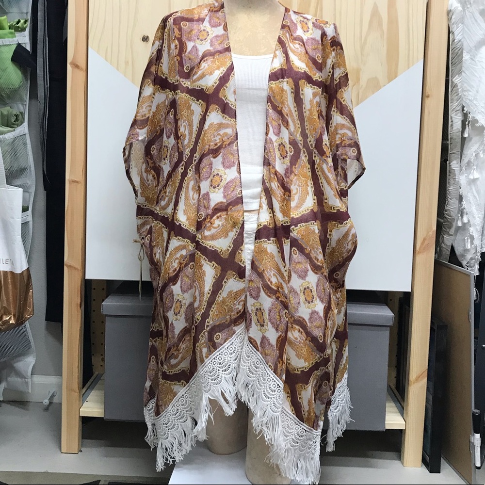Handmade Kimono in Royal Ascot and Crochet Fringe